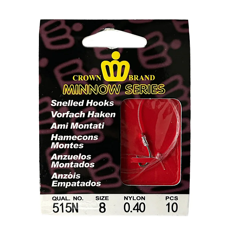 קרסים קשורות Crown Brand דגם 515N מסדרת Minnow Series מידה 8