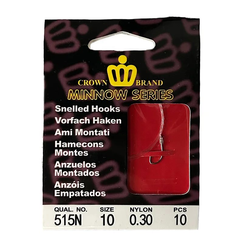 קרסים קשורות Crown Brand דגם 515N מסדרת Minnow Series מידה 10