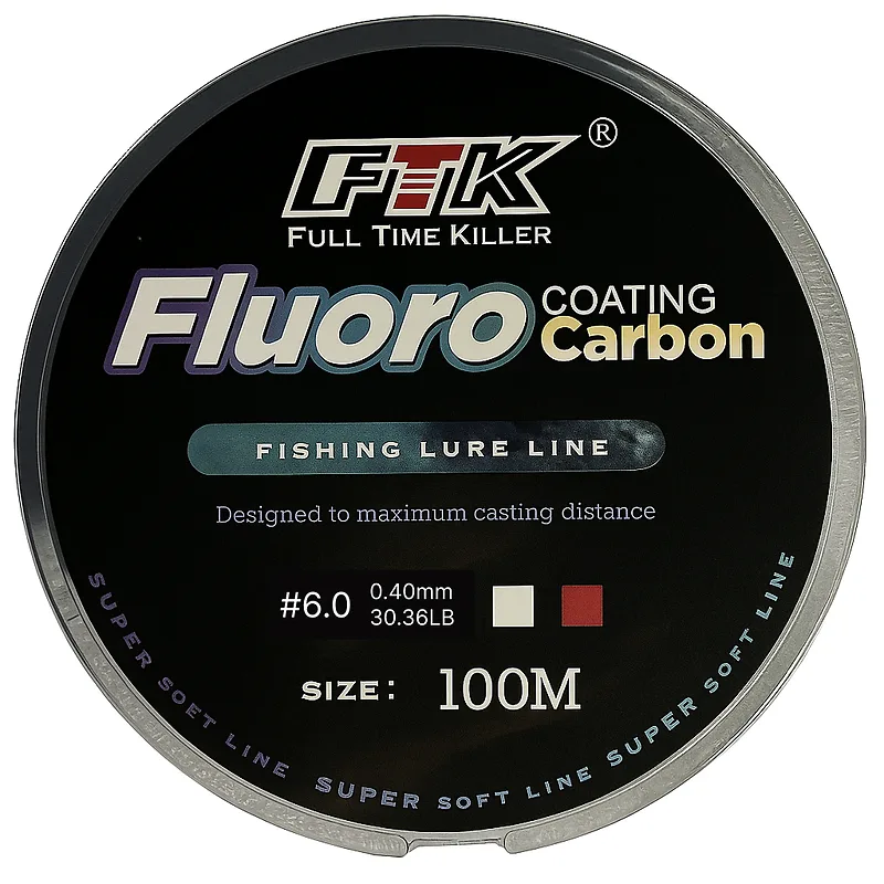 חוט דייג פלורוקרבון 100 מטר FTK סוג 0.40mm 30.36LB