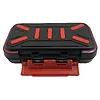 קופסה איכותית לציוד דיג בגודל בינוני צבע אדום שחור