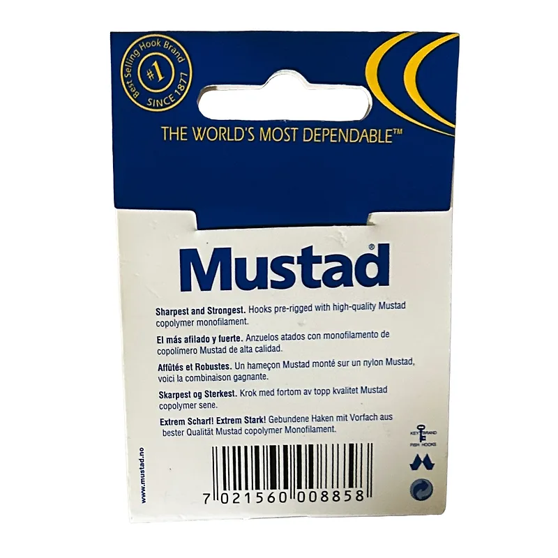 קרסים עם חוט Mustad דגם 1251-NI במידה 5